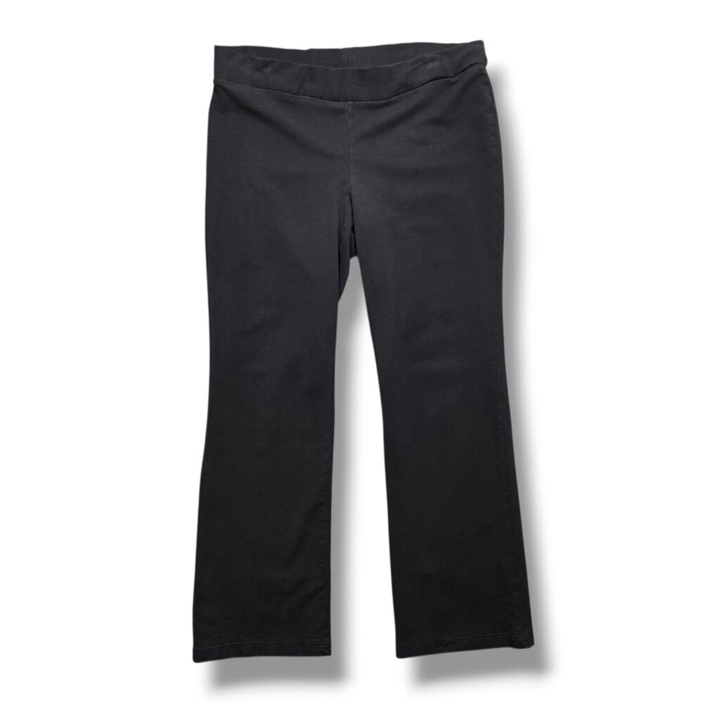 Pure Jill Straight Pant Womens Medium Black Pull On Mid Rise